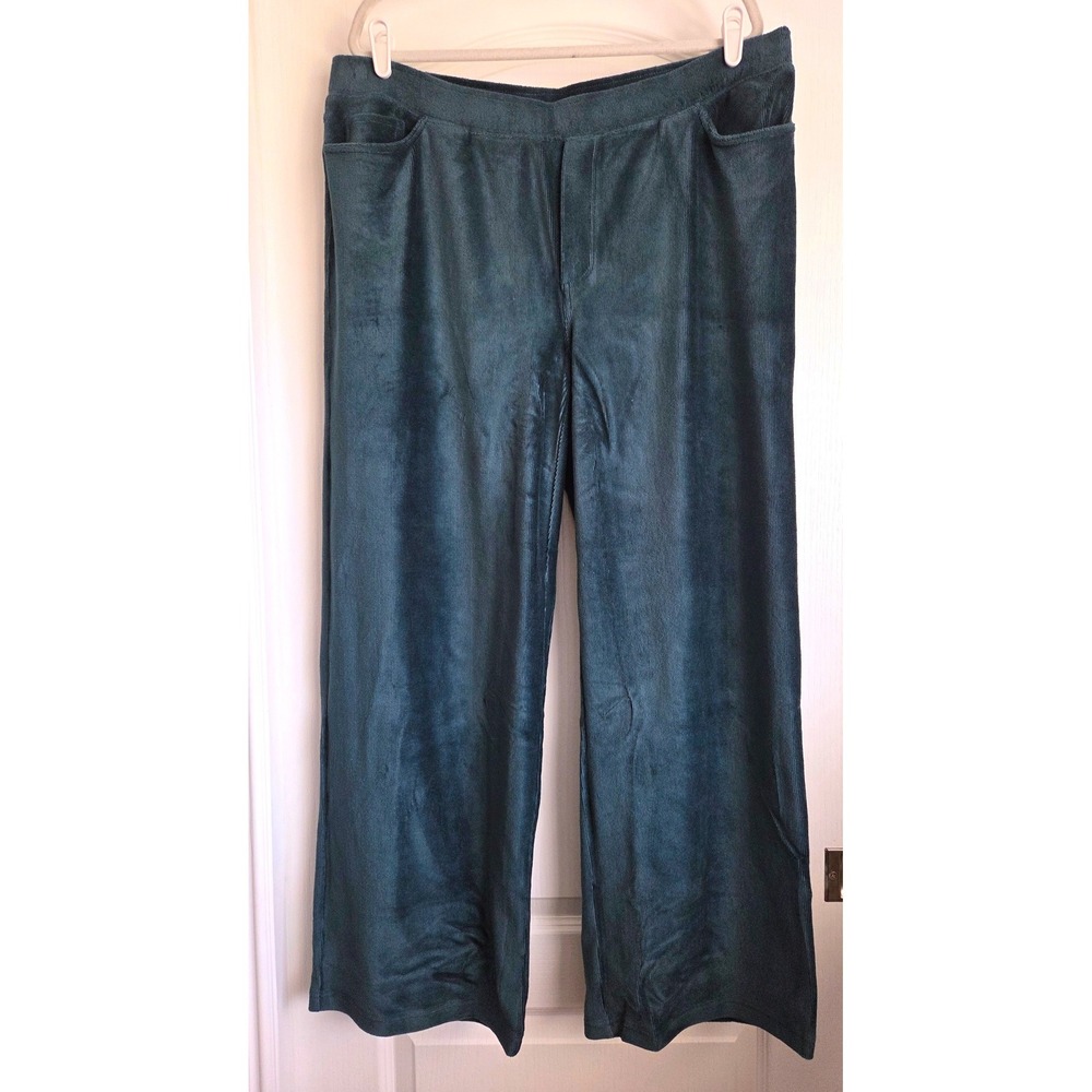 Pure J. Jill Dark Teal Corduroy Wide Leg Pull On Pants 2X NWT 305331